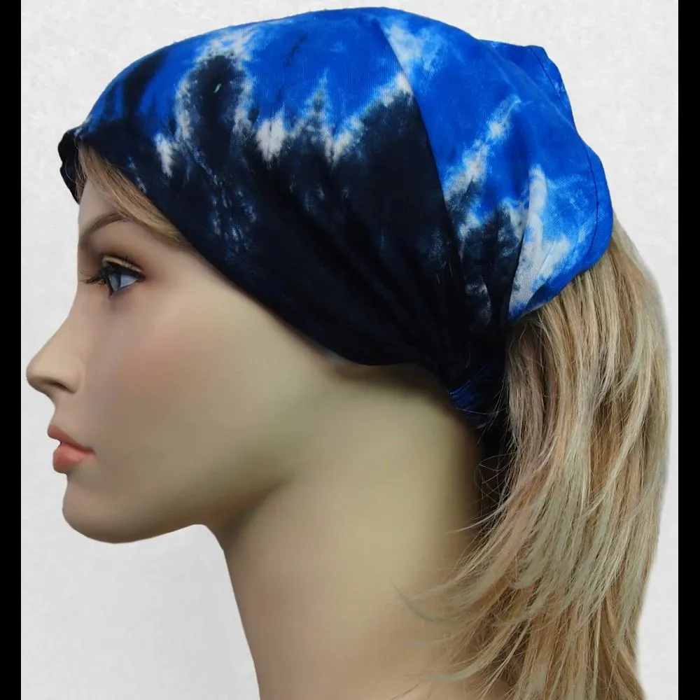 12 Mixed Tie-Dye Elastic Bandana-Headbands ($1.43 each)