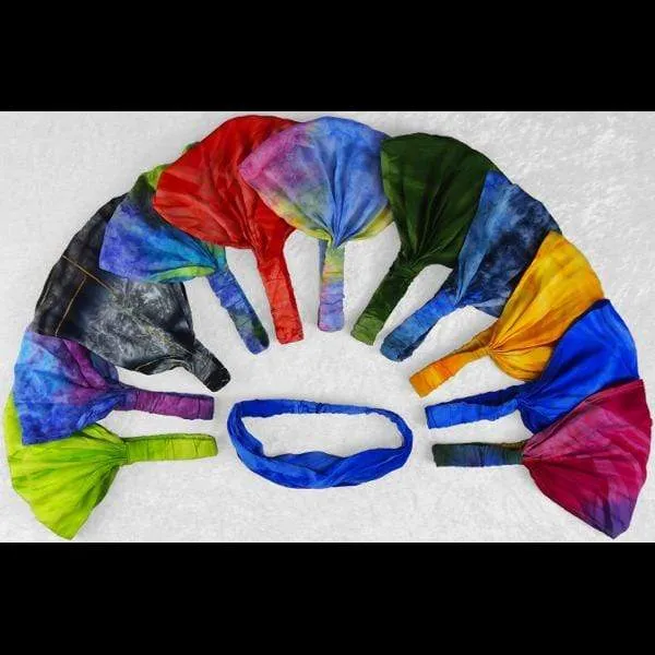 12 Mixed Tie-Dye Elastic Bandana-Headbands ($1.43 each)