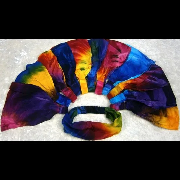 12 Tie-Dye Elastic Bandana-Headbands ($1.95 each)