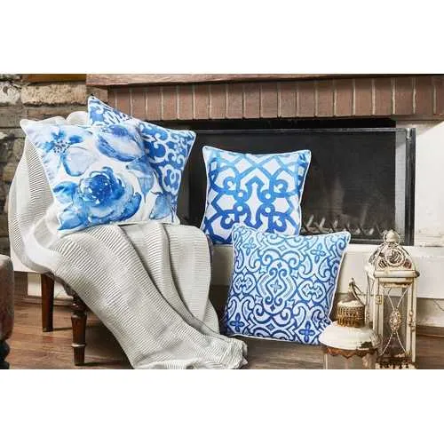 18"x 18" Blue Sky Tile Decorative Throw Pillow Cover Printed