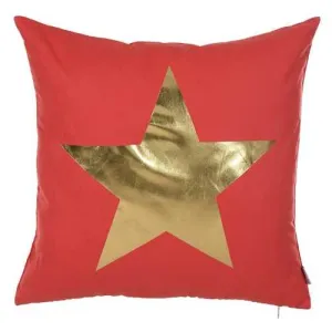 18"x 18" Happy Square Gold Star Printed Decorative Throw Pillow Cover Pillowcase