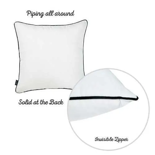 18"x 18" Skandi Mrs.Right and Mr.Right Decorative Printed Pillow Case Set of 2 pcs