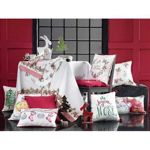 18"x18" Christmas Bells Printed Decorative Throw Pillow Cover