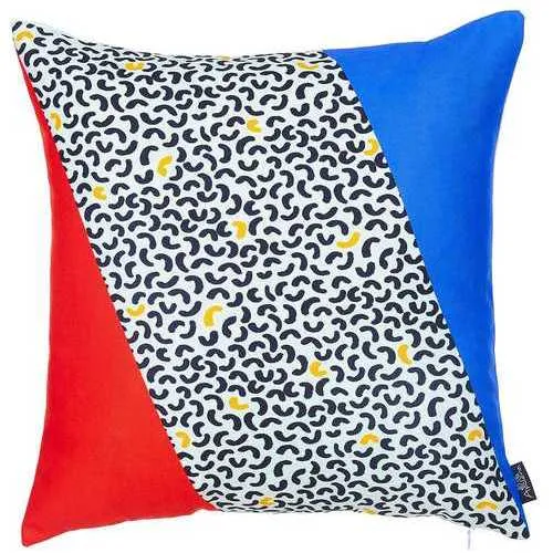 18"x18" Memphis Square Printed Decorative Throw Pillow Cover