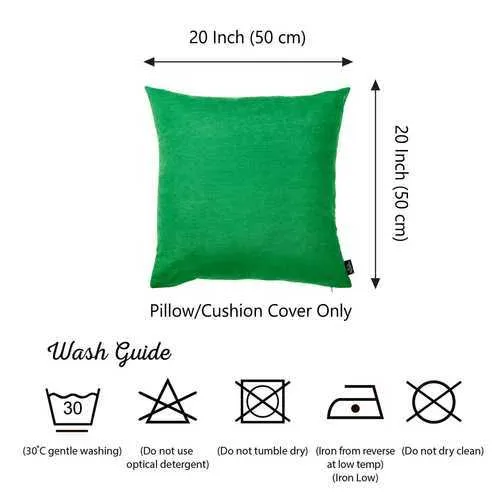 20"x20" Green Honey Kelly Throw Pillow Cover (2 pcs in set)