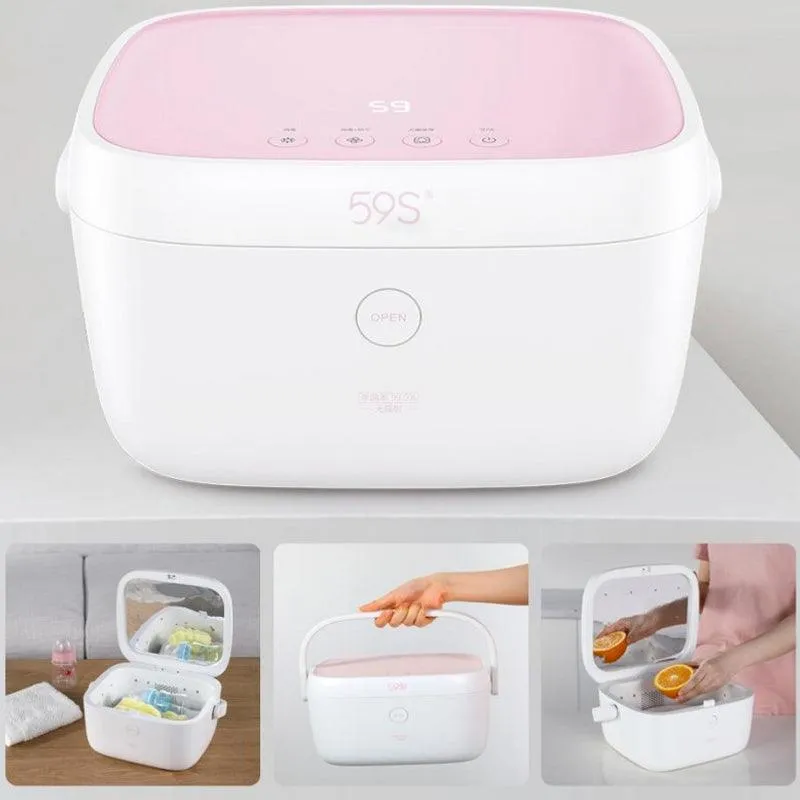 59S 4th Gen 3-min Smart Sterilization Box - UVC LED Milk Bottle Sterilizing Box T5 With Battery