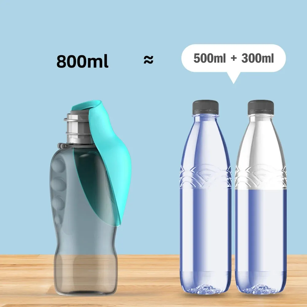 800ml Portable Water Bottle for Large Dogs - Ideal for Outdoor Activities