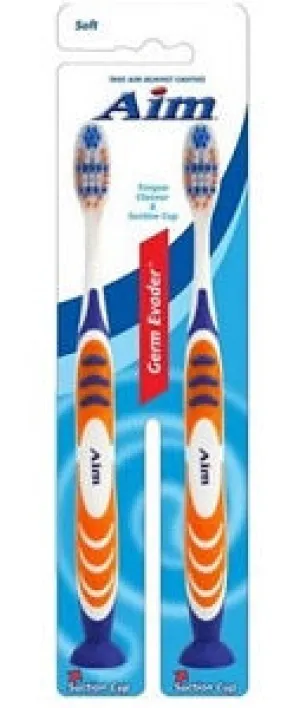 Aim Toothbrush Germ Evader Soft x2