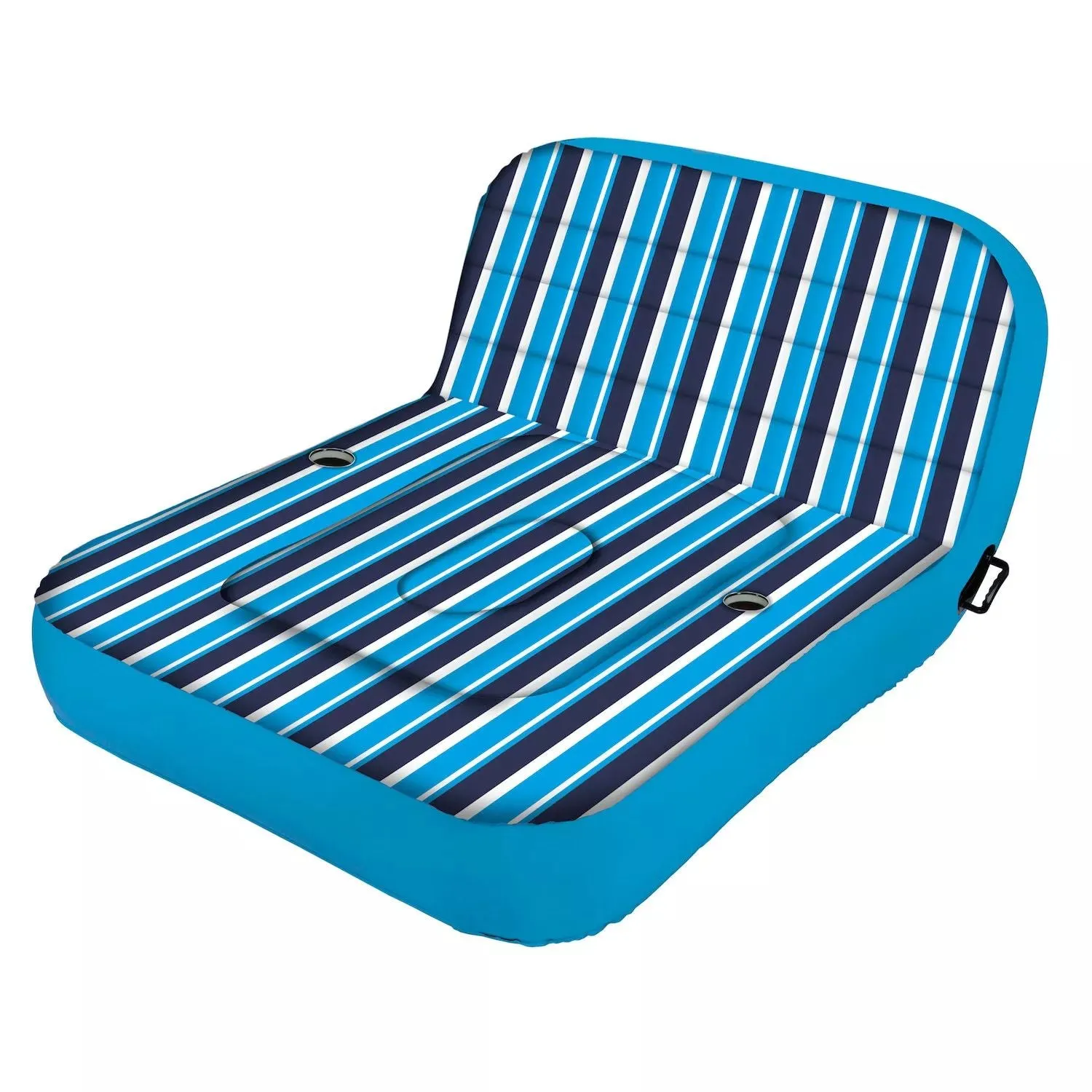 Aqua Lounge Inflatable pool ring for 1 person and a set of pool chairs for 2 people , blue Aqua