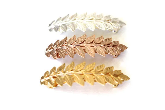 Athena Leaf Barrette