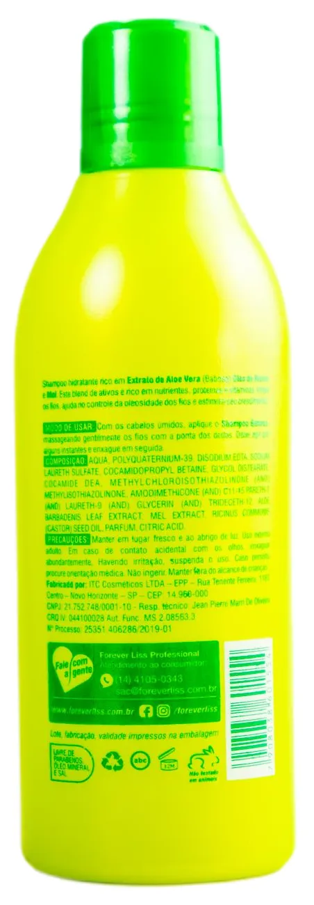 Babosa Aloe Hair Restoration Moisturizing Softness Shampoo 300ml - Forever Liss