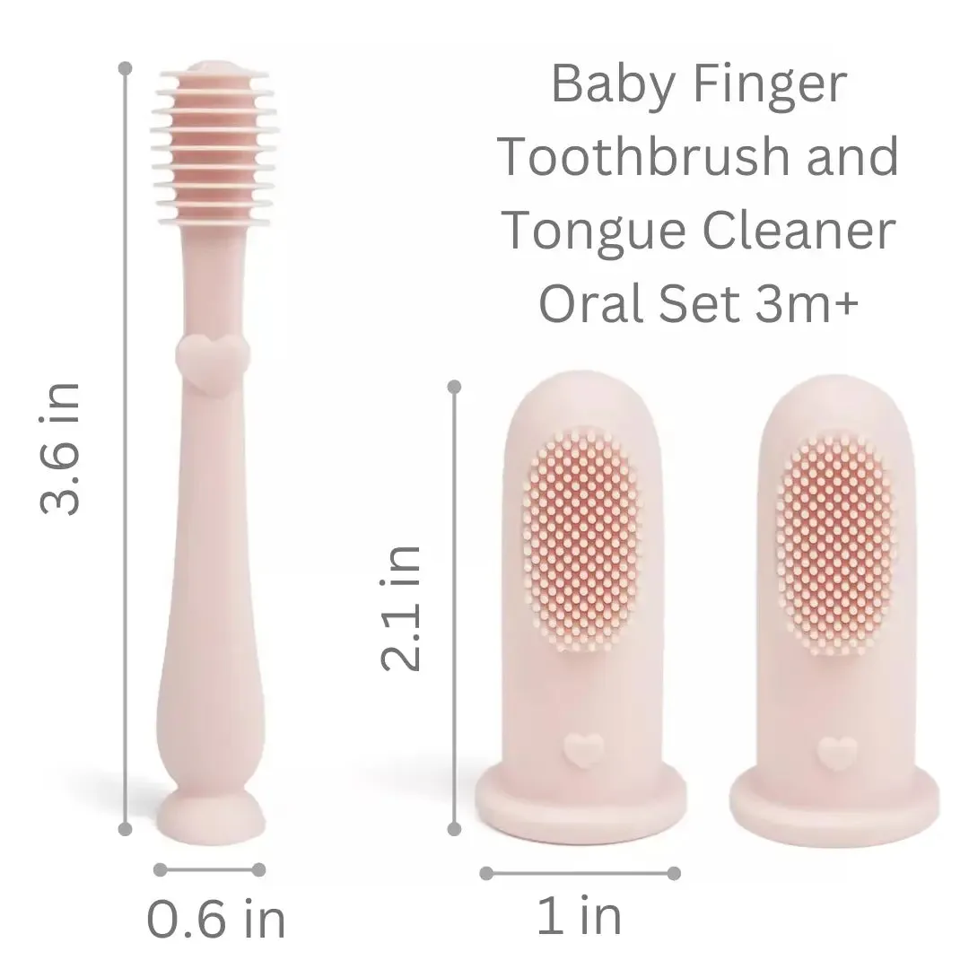 Baby Finger Toothbrush & Tongue Cleaner Oral Set 3m 