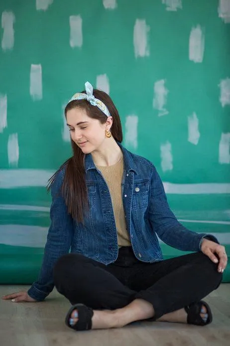 Bandana - Eliza in Soft Blue Floral by Handker Bandanas