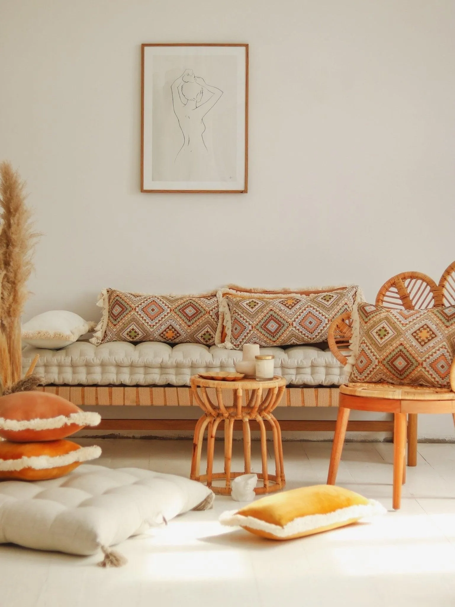 Bolster „Boho Tribe“ mit Fransen