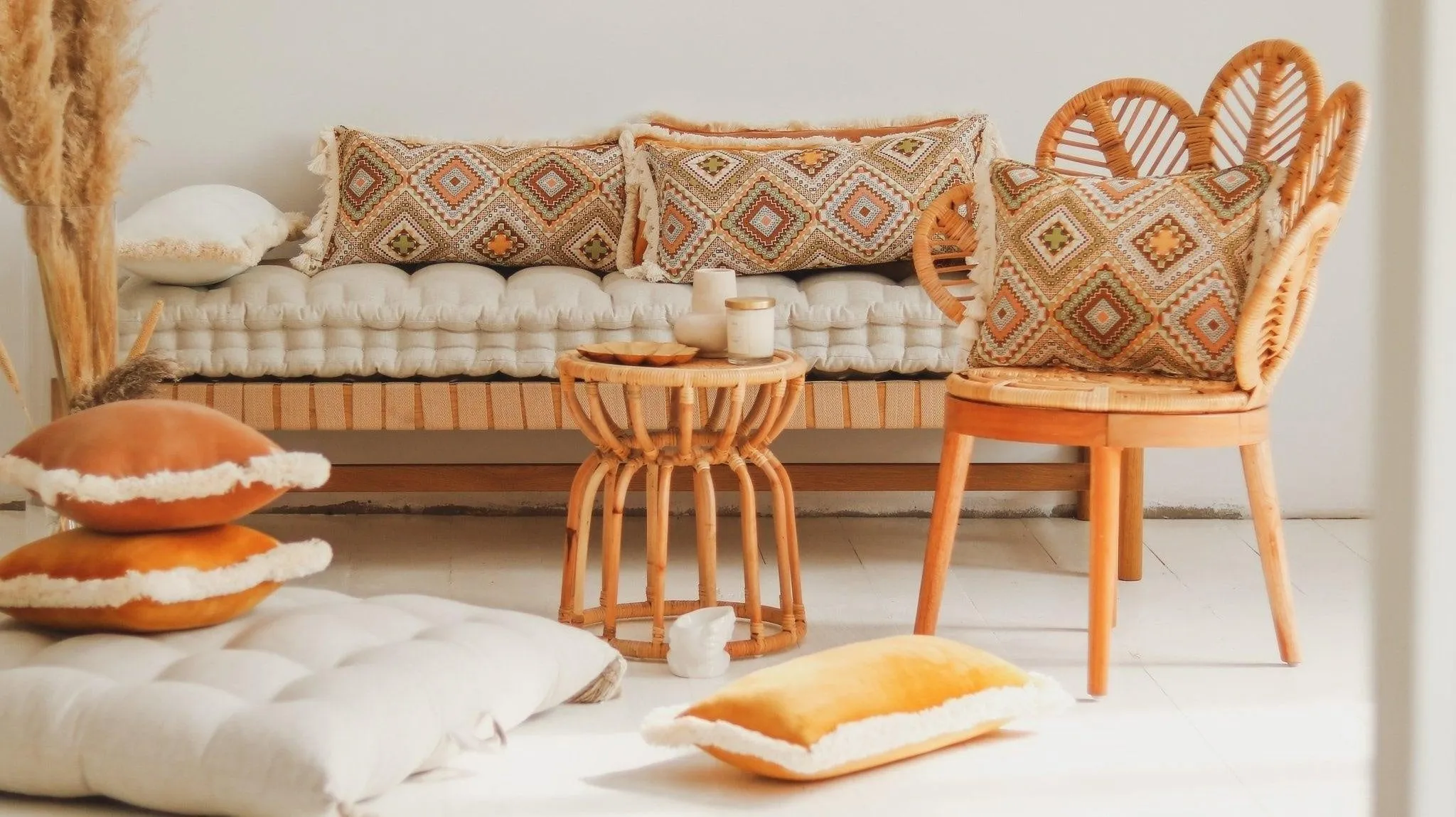 Bolster „Boho Tribe“ mit Fransen