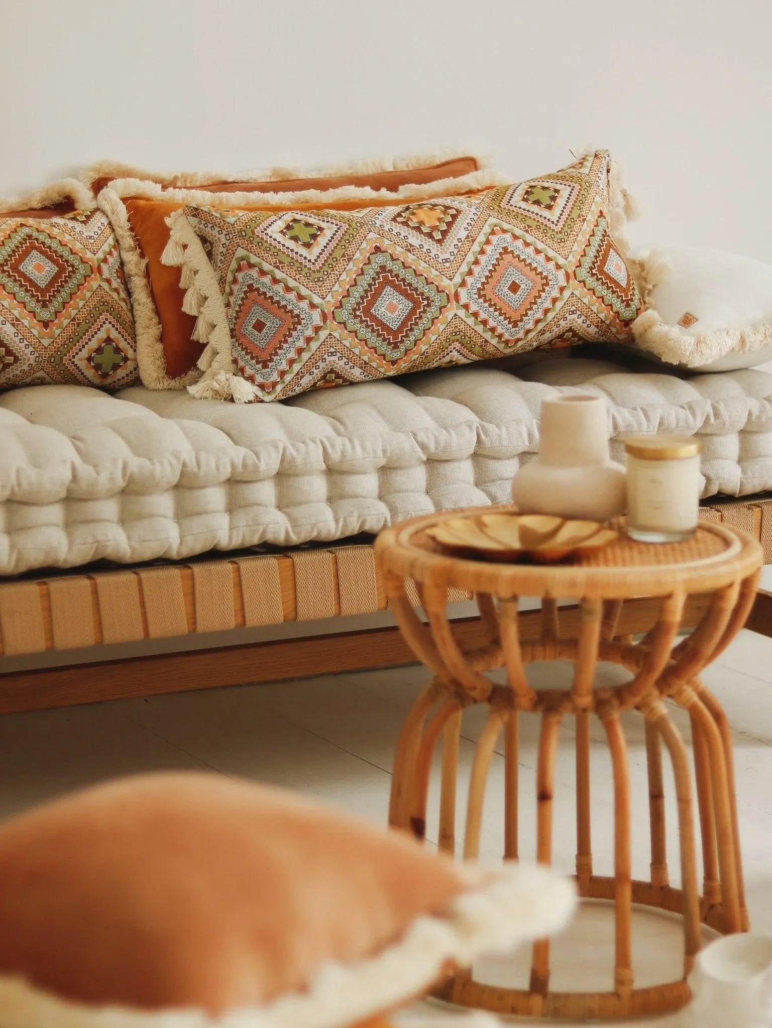 Bolster „Boho Tribe“ mit Fransen