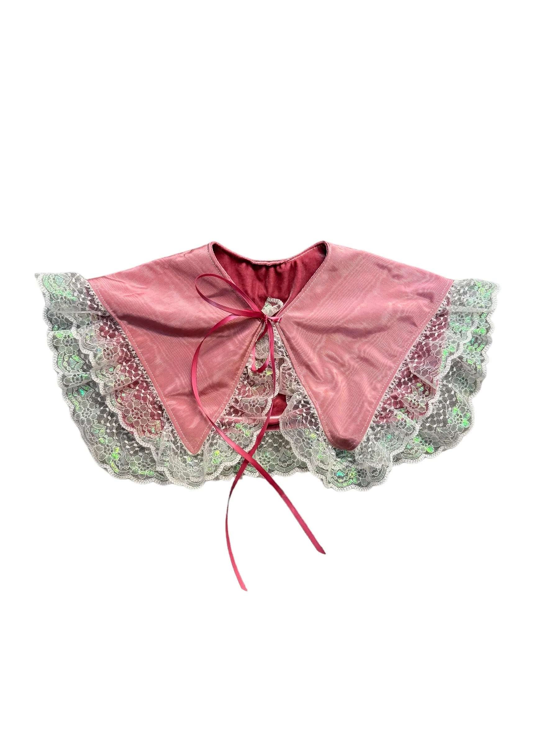 Bubble Gum Ruffled Collar