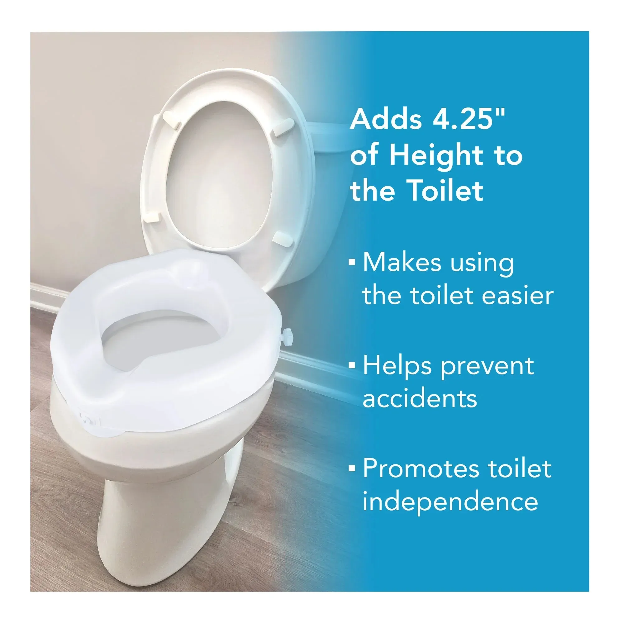 Carex Safety Lock Bariatric Raised Toilet Seat