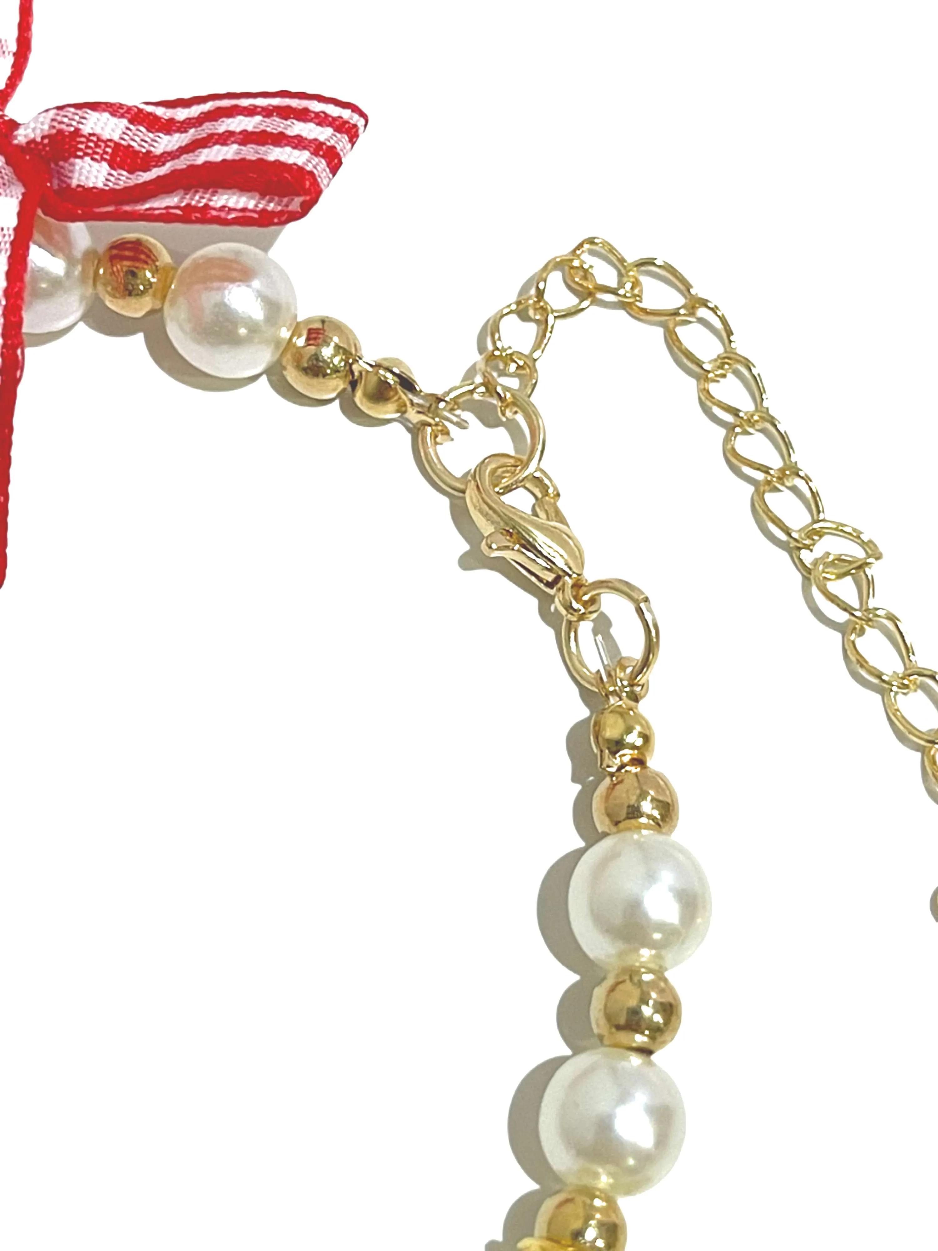 Cat Strawberry Pearl Necklace