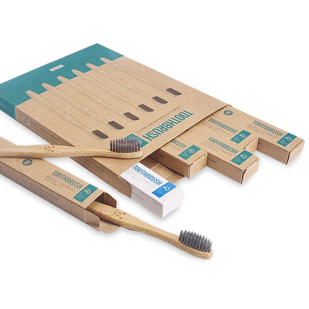 Charcoal Bamboo Toothbrush 12pcs