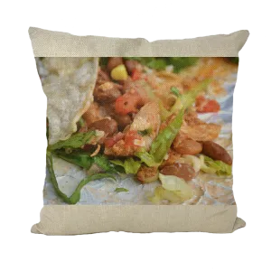 Chicken Burrito Throw Pillows