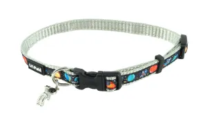 Coastal Pet Products Li'l Pals Charming Ribbon Overlay Dog Collar in Li'l Space Explorers