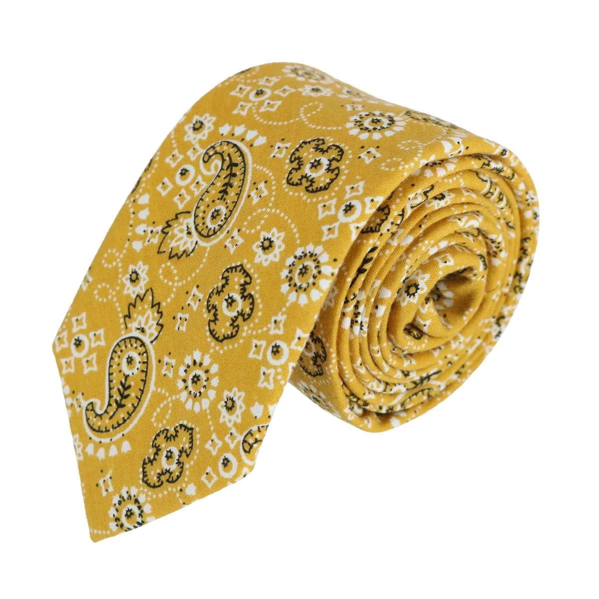 CTM® Men's Cotton Bandana Print Tie