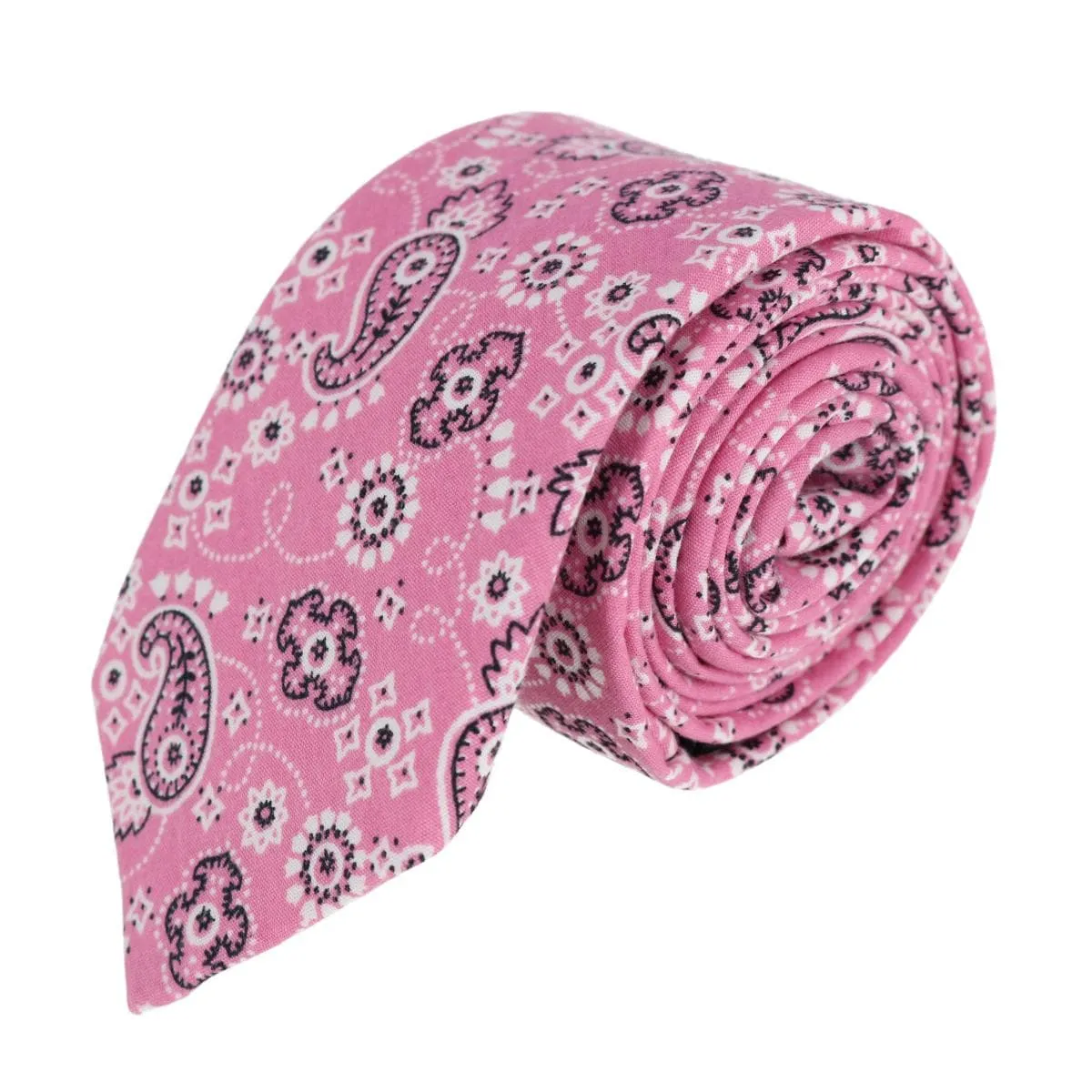 CTM® Men's Cotton Bandana Print Tie