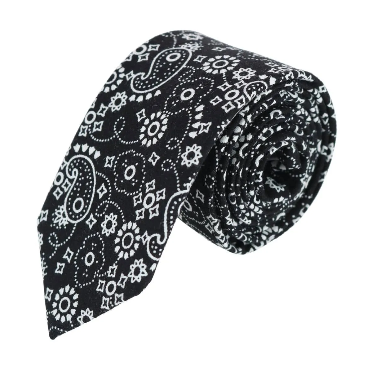 CTM® Men's Cotton Bandana Print Tie