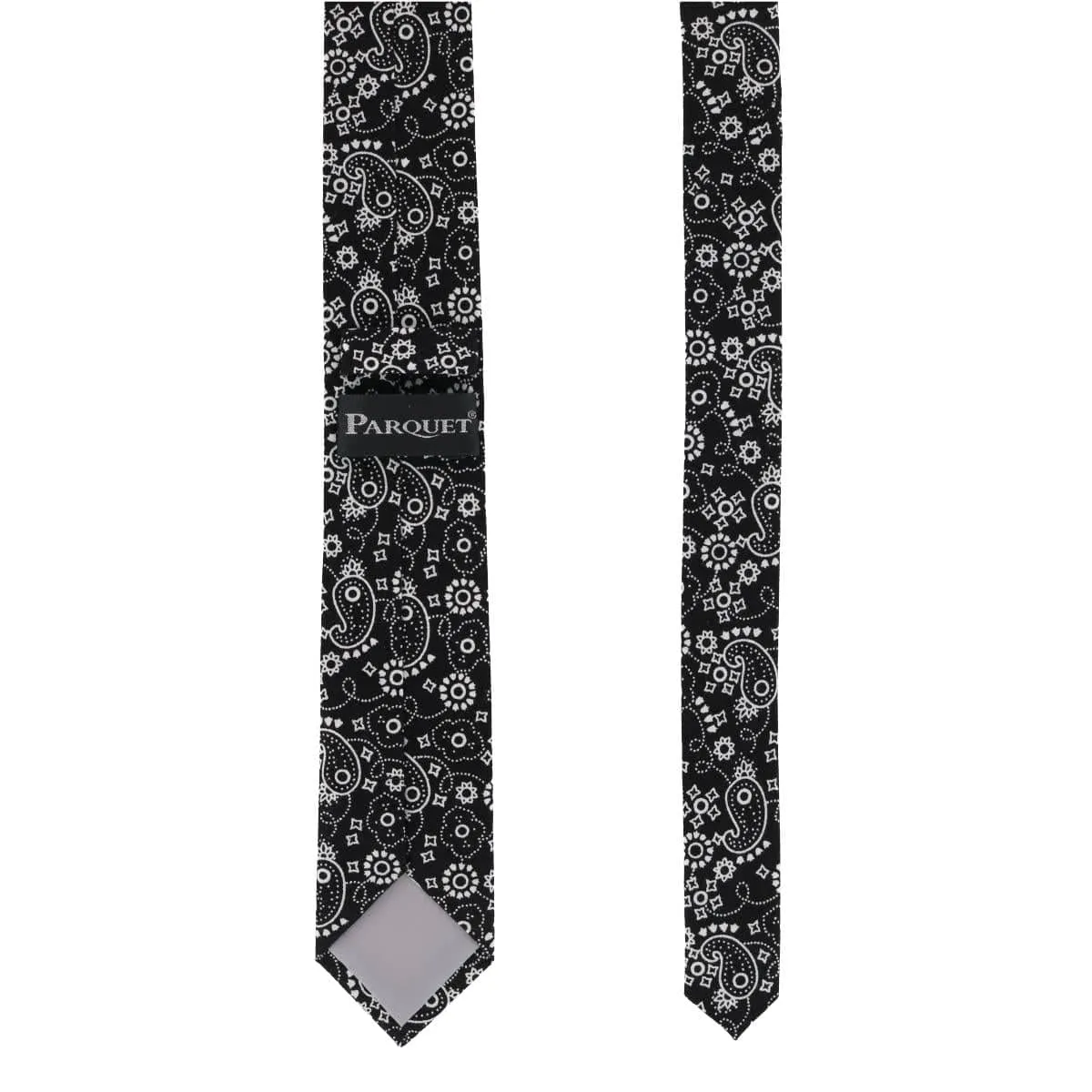 CTM® Men's Cotton Bandana Print Tie