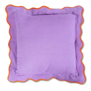 Darcy Linen Pillow - Lilac   Orange