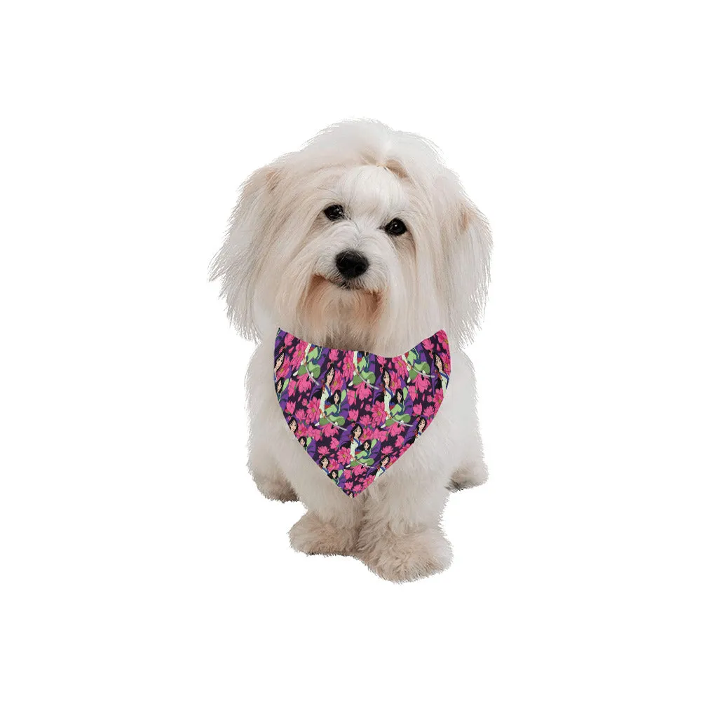 Disney Mulan Blooming Flowers Pet Dog Bandana