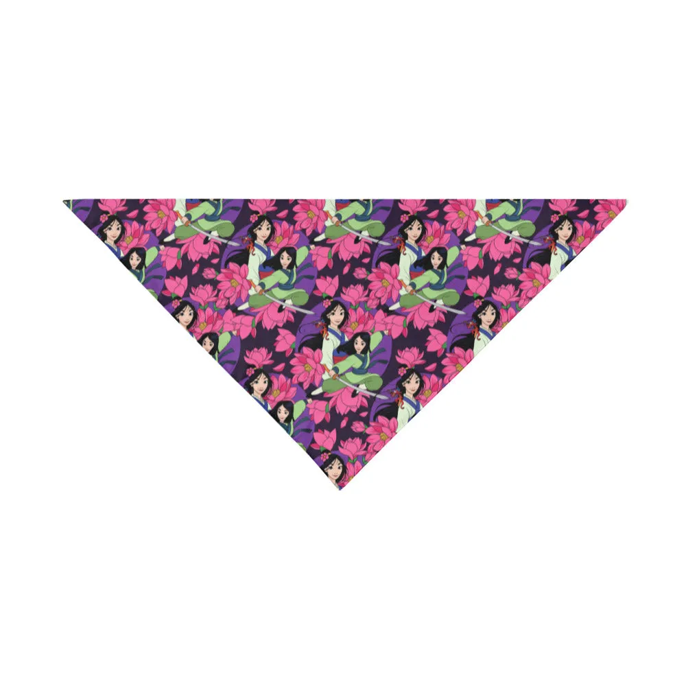 Disney Mulan Blooming Flowers Pet Dog Bandana