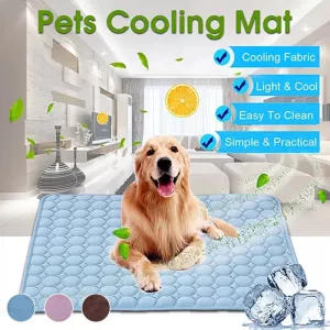 Dog Mat Cooling Summer Pad Mat For Dogs Cat Blanket Sofa Breathable Pet Dog Bed Summer Washable For Small Medium Large Dogs Car