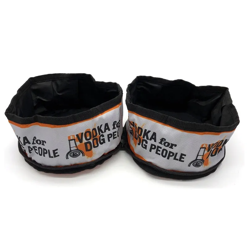 Double Zippered Travel Dog Bowls