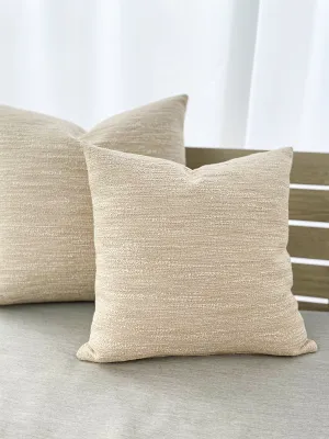 Dreamy Weave Beige Outdoor Pillow