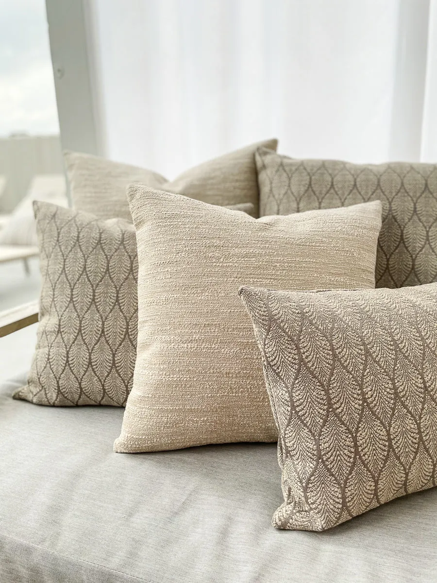 Dreamy Weave Beige Outdoor Pillow