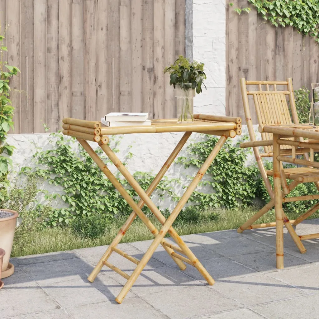 Folding Tray Table 70.5x42.5x80 cm Bamboo