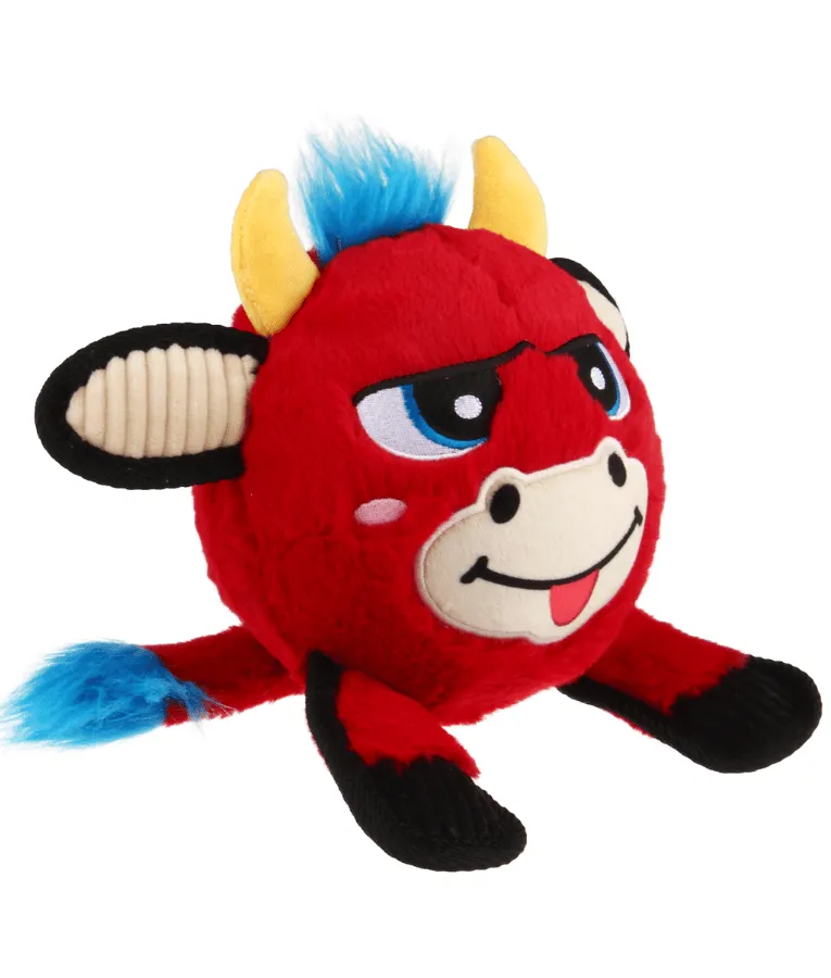 GiGwi Jumpball Plush Red Bull Plush/PVC