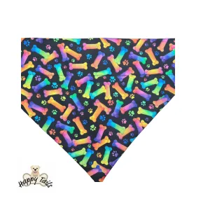 Happy Tails Neon Dog Bone Dog Bandana