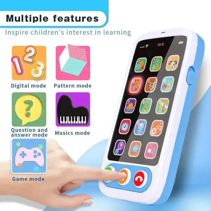 Huanger Music Baby Smart Cell Phone Toy Mobiles Phone Early Education Touch Screen Music Toy Mobile