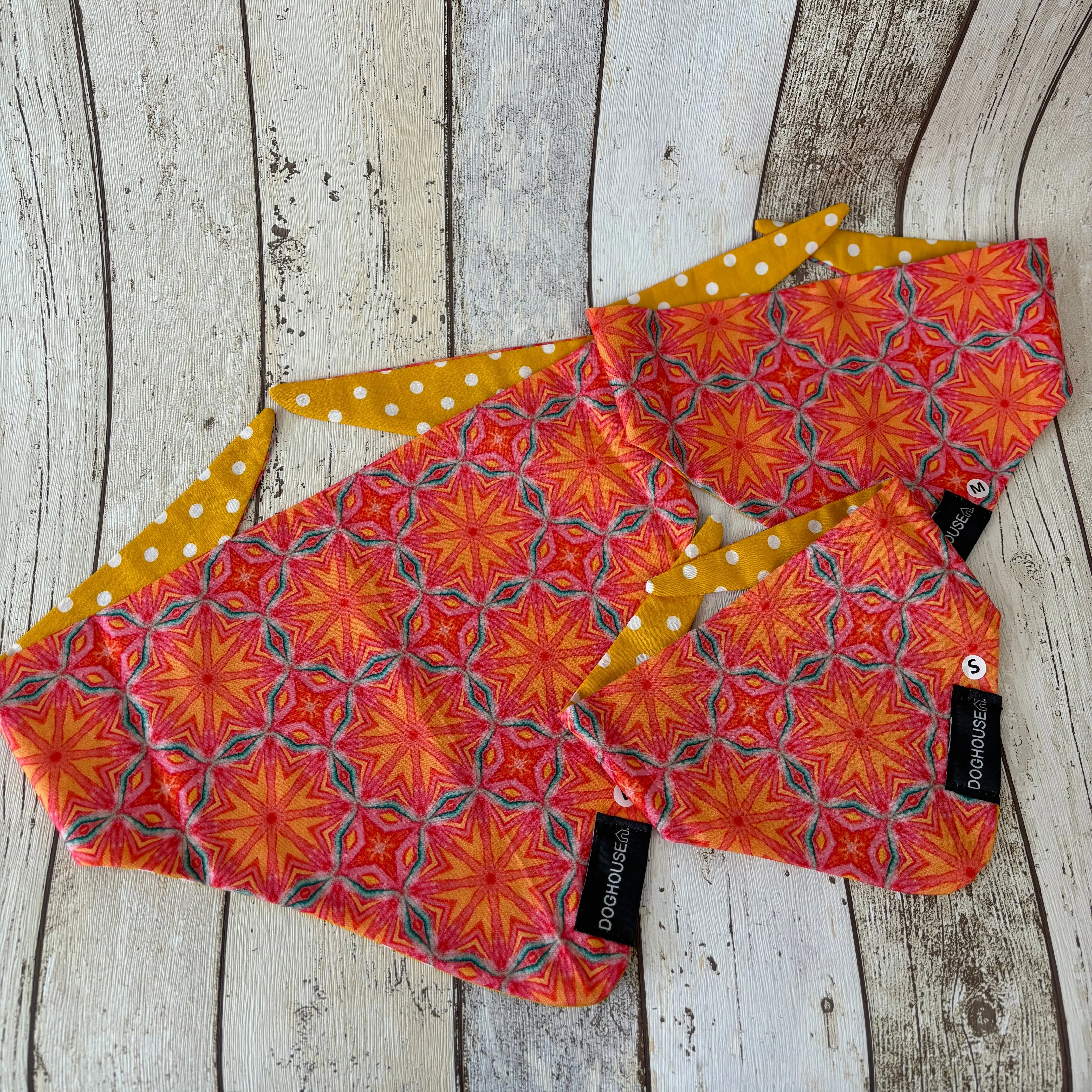 Kaleidoscope Polka Dot Dog Bandana