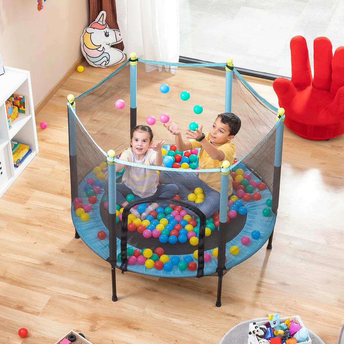 Kids Trampoline with Safety Enclosure Kidine InnovaGoods