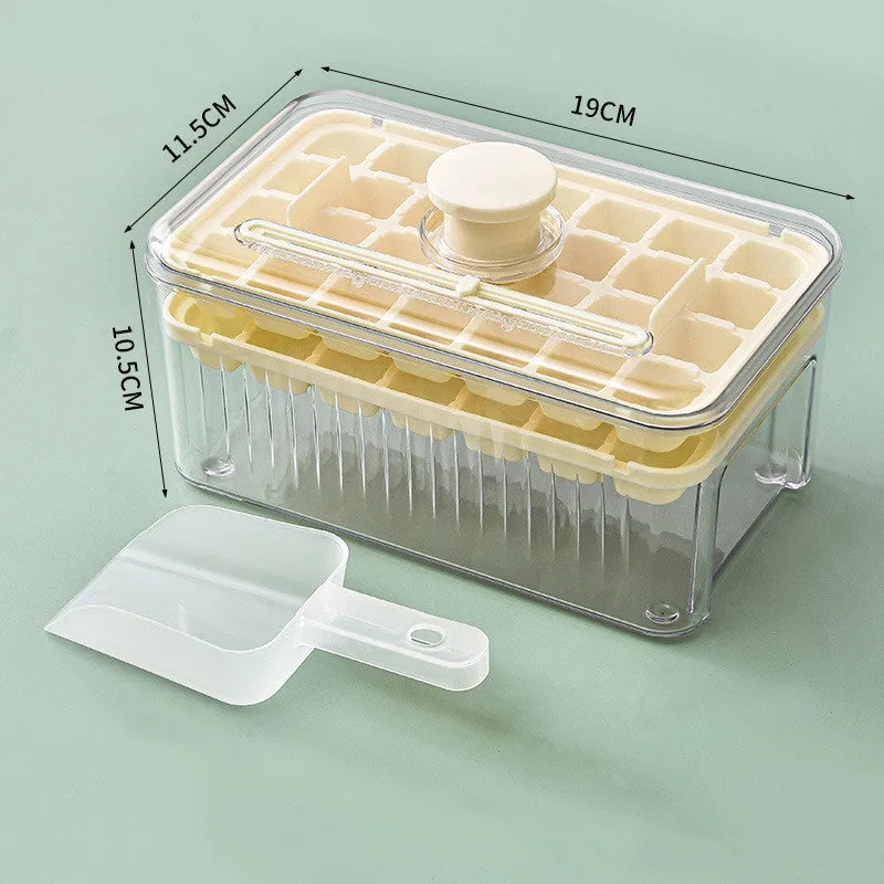 Kitchen Ice Cube Tray Press Type Ice Ball Maker Fast Press Silicone Food Grade Ice Mould Bucket For Whiskey Iced Coffee