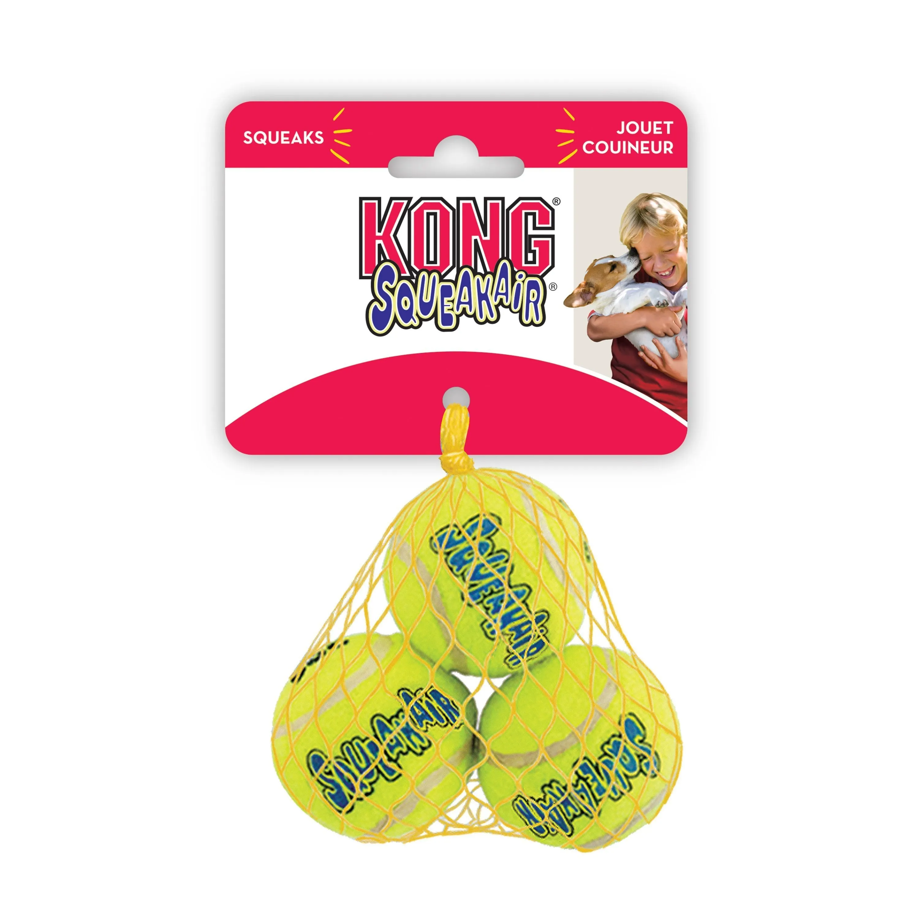 KONG Airdog Squeaker Balls Extra Small Dog Toy 3 Pack