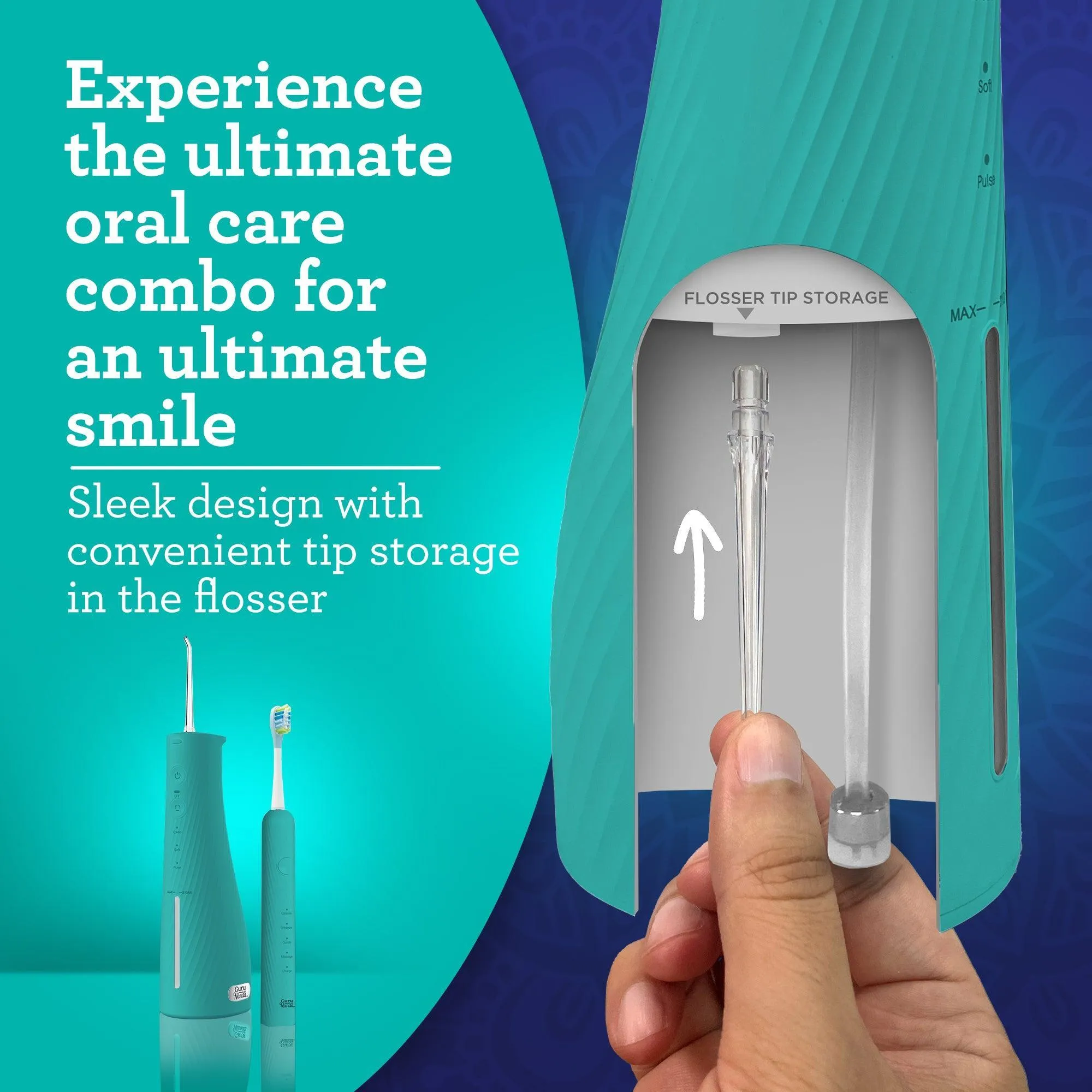 Lion & Lamb 2.0 Portable Toothbrush & Water Flosser - Teal