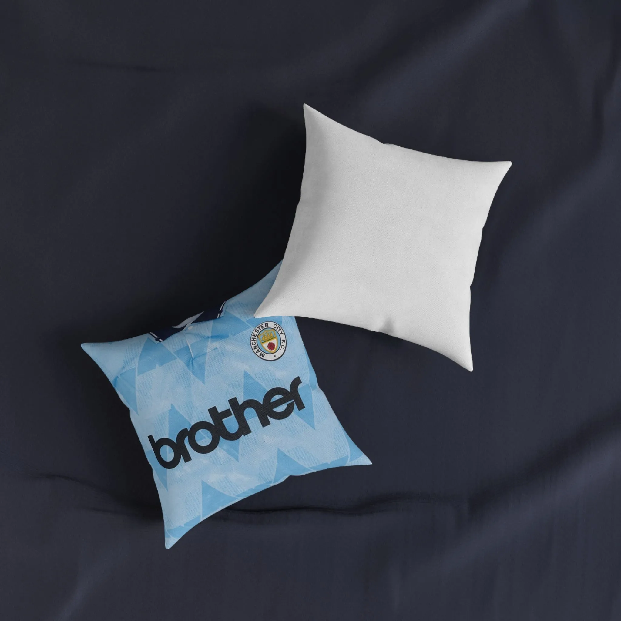 Man City Retro Home Kit - Square Pillow