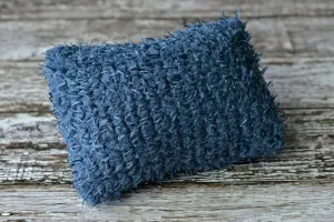 Mini Pillow with Cover - Threads - Blue Gray