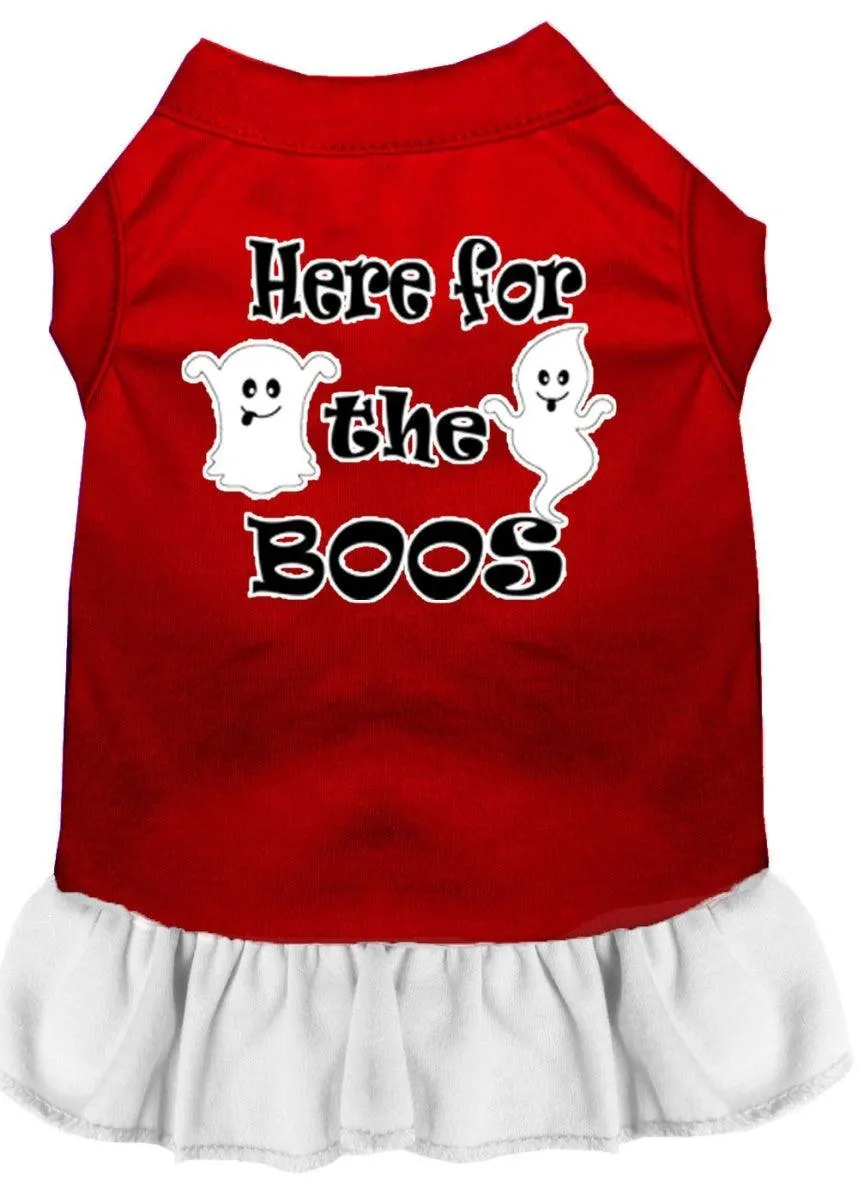 Mirage Pet 58-64 RDWTMD Here for the Boos Screen Print Dog Dress,