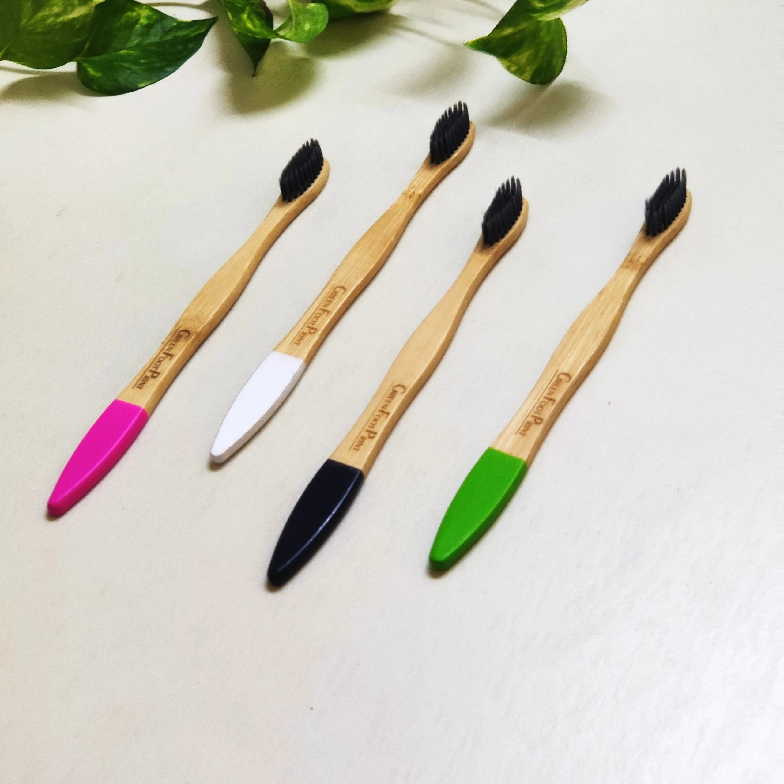 Natural Bamboo Toothbrush | Pack of 2 Charcoal bristles